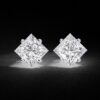 Elegant 1 Ct Princess-Cut Diamond Stud Earrings Made In 18/14/10 KT Gold Studded With Certified Lab Diamonds For The Anniversary Gift