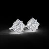 Elegant 1 Ct Princess-Cut Diamond Stud Earrings Made In 18/14/10 KT Gold Studded With Certified Lab Diamonds For The Anniversary Gift