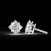 Elegant 1 Ct Princess-Cut Diamond Stud Earrings Made In 18/14/10 KT Gold Studded With Certified Lab Diamonds For The Anniversary Gift
