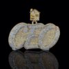 Iced Out Any Name Pendant Made In 18 / 14 / 10 KT Gold Embellished With Shinny Moissanite Diamonds For The Birthday Gift Unisex Gift