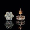 Beautiful Round Diamond Earring Made In 18 / 14 / 10 KT Gold Embellished With Certified Lab Diamonds For The Wedding And Anniversary Gift