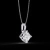 Elegant Sparkle 2 Ct Princess Diamond Pendant Made In 18/14/10 KT Gold Studded With Certified Lab Diamonds For The Anniversary Gift