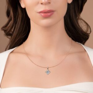Elegant Sparkle 2 Ct Princess Diamond Pendant Made In 18/14/10 KT Gold Studded With Certified Lab Diamonds For The Anniversary Gift