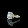 Iced Out Round Diamond Ring Made In 18 / 14 / 10 KT Gold Embellished With Shinny Moissanite Diamonds For The Wedding And Anniversary Gift