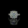 Iced Out Round Diamond Ring Made In 18 / 14 / 10 KT Gold Embellished With Shinny Moissanite Diamonds For The Wedding And Anniversary Gift
