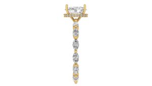 Beautiful Oval & Marquise Diamond Ring Made In 18/14/10 KT Gold Embellished With Certified Lab Diamonds For The Wedding And Anniversary Gift