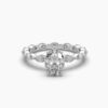 Beautiful Oval & Marquise Diamond Ring Made In 18/14/10 KT Gold Embellished With Certified Lab Diamonds For The Wedding And Anniversary Gift