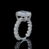 Beautiful Emerald & Round Diamonds Ring Made In 18/14/10 KT Gold Embellished With Certified Lab Diamond For The Wedding And Anniversary Gift