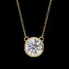Classic 2 CT Solitaire Round Diamond Pendant Made In 18 / 14 / 10 KT Gold Studded With Certified Lab Diamonds For The Birthday Gift For Her