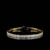 Beautiful Baguette Diamond Bracelet Made In 18 / 14 / 10KT Gold Embellished With Certified Lab Diamond For The Birthday And Anniversary Gift