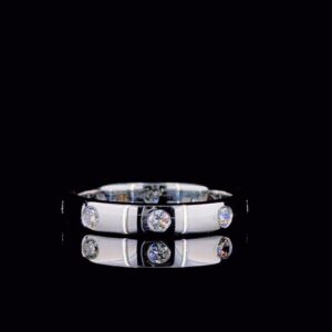 Eternal Shine Round Diamond Band Made In 18 / 14 / 10 KT Gold Embellished With Certified Lab Diamonds For The Wedding And Anniversary Gift
