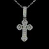 Iced Out Cross Pendant Made In 18 / 14 / 10 KT Gold Embellished With Shinny Moissanite Diamonds For The Birthday And Religious Gift