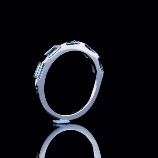 Luxury Baguette Diamond Wedding Band Made In 18/14/10 KT Gold Embellished With Certified Lab Diamonds For The Wedding And Anniversary Gift