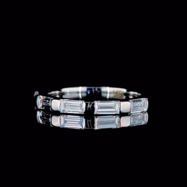 Luxury Baguette Diamond Wedding Band Made In 18/14/10 KT Gold Embellished With Certified Lab Diamonds For The Wedding And Anniversary Gift