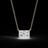 Elegant Radiant Cut Diamond Solitaire Pendant Made In 18 / 14 / 10 KT Gold Embellished With Certified Lab Diamonds For The Birthday Gift