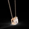 Elegant Radiant Cut Diamond Solitaire Pendant Made In 18 / 14 / 10 KT Gold Embellished With Certified Lab Diamonds For The Birthday Gift