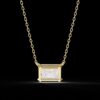 Elegant Radiant Cut Diamond Solitaire Pendant Made In 18 / 14 / 10 KT Gold Embellished With Certified Lab Diamonds For The Birthday Gift