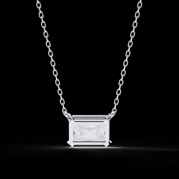 Elegant Radiant Cut Diamond Solitaire Pendant Made In 18 / 14 / 10 KT Gold Embellished With Certified Lab Diamonds For The Birthday Gift
