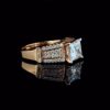 Luxury Princess Diamond Unisex Ring Made In 18/14/10 KT Gold Embellished With Certified Lab Diamonds For The Wedding And Anniversary Gift