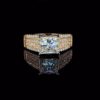 Luxury Princess Diamond Unisex Ring Made In 18/14/10 KT Gold Embellished With Certified Lab Diamonds For The Wedding And Anniversary Gift