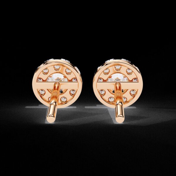 Elegant Diamond Stud Earrings Made in 18 / 14 / 10 KT Gold Embellished With Certified Lab Diamonds For The Birthday And Anniversary Gift