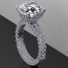 Glamorous Bridal Engagement Ring Made In 18 / 14 / 10 KT Gold Embellished With Certified Lab Diamonds For The Engagement And Wedding Gift