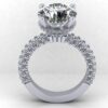 Glamorous Bridal Engagement Ring Made In 18 / 14 / 10 KT Gold Embellished With Certified Lab Diamonds For The Engagement And Wedding Gift