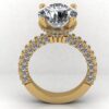 Glamorous Bridal Engagement Ring Made In 18 / 14 / 10 KT Gold Embellished With Certified Lab Diamonds For The Engagement And Wedding Gift