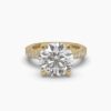Glamorous Bridal Engagement Ring Made In 18 / 14 / 10 KT Gold Embellished With Certified Lab Diamonds For The Engagement And Wedding Gift