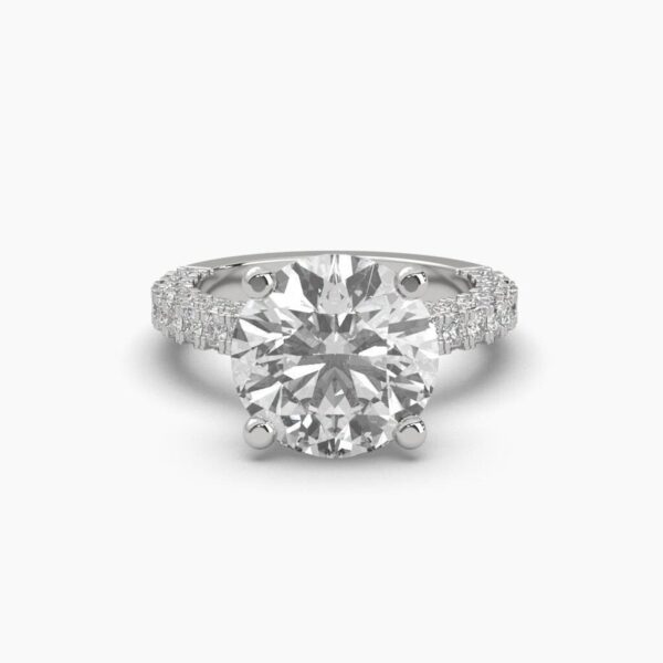 Glamorous Bridal Engagement Ring Made In 18 / 14 / 10 KT Gold Embellished With Certified Lab Diamonds For The Engagement And Wedding Gift