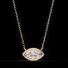 Marquise Eye Elegance Beautiful Pendant Made In 18 / 14 / 10 KT Gold Studded With Certified Lab Diamonds For The Birthday And Wedding Gift