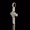 Iced Out Beautiful Cross Pendant Made In 18 / 14 / 10 KT Gold Embellished With Shinny Moissanite Diamond For The Birthday And Religious Gift