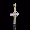 Iced Out Beautiful Cross Pendant Made In 18 / 14 / 10 KT Gold Embellished With Shinny Moissanite Diamond For The Birthday And Religious Gift