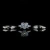 Heart Shaped Diamond Engagement Ring Combo Made In 18/14/10 KT Gold Studded With Certified Lab Diamonds For The Wedding And Anniversary Gift