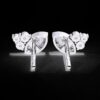 Elegant Marquise and Cluster Diamond Stud Earrings Made In 18 / 14 / 10 KT Gold Embellished With Certified Lab Diamond For The Birthday Gift