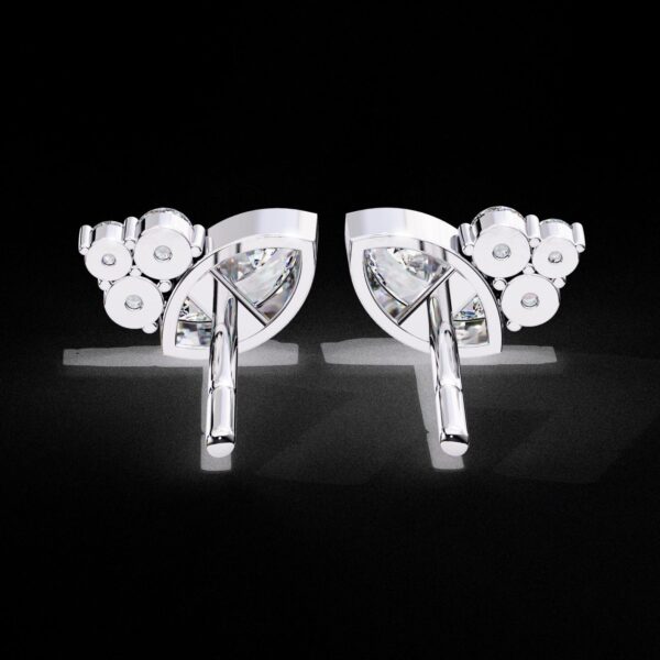 Elegant Marquise and Cluster Diamond Stud Earrings Made In 18 / 14 / 10 KT Gold Embellished With Certified Lab Diamond For The Birthday Gift