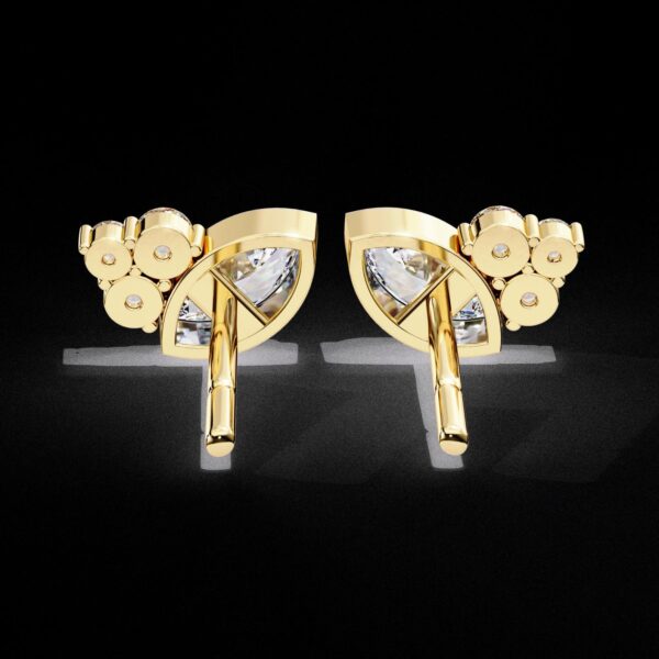 Elegant Marquise and Cluster Diamond Stud Earrings Made In 18 / 14 / 10 KT Gold Embellished With Certified Lab Diamond For The Birthday Gift