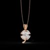 Gold & Diamond Four-Leaf Clover Pendant Made In 18 / 14 / 10KT Gold Studded With Certified Lab Diamond For The Birthday And Anniversary Gift