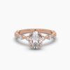 Elegant 1 ct Oval Diamond Engagement Ring Made In 18/14/10 KT Gold Studded With Certified Lab Diamonds For The Wedding And Engagement Ring