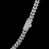 Iced Out Unisex V-Link Cuban Chain Made In 925 Sterling Silver Embellished With Shinny Moissanite Diamonds For The Birthday Gift