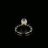 3 Ct Oval Cut Diamond Ring With Marquise Side Stone Made In 18/14/10 KT Gold Studded With Shinny Moissanite Diamonds For The Birthday Gift