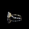 3 Ct Oval Cut Diamond Ring With Marquise Side Stone Made In 18/14/10 KT Gold Studded With Shinny Moissanite Diamonds For The Birthday Gift
