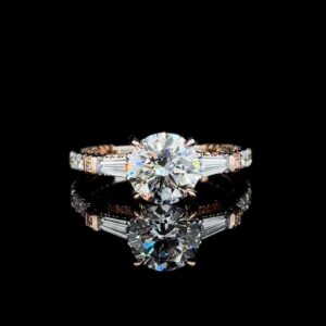 Beautiful 2 Ct Round Solitaire Diamond Ring Made In 18/14/10 KT Gold Studded With Certified Lab Diamond For The Wedding And Anniversary Gift
