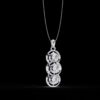 Elegant 3-Stone Round Diamond Pendant Made In 18 / 14 / 10 KT Gold Studded With Certified Lab Diamonds For The Birthday And Anniversary Gift
