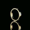 Beautiful Floral Round Diamond Ring Made In 18/14/10 KT Gold Studded With Shinny Moissanite Diamonds For The Birthday And Anniversary Gift