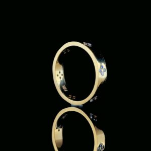 Beautiful Floral Round Diamond Ring Made In 18/14/10 KT Gold Studded With Shinny Moissanite Diamonds For The Birthday And Anniversary Gift