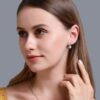 Brilliant 3 CT Round Diamond Drop Earrings Made In 18/14/10 KT Gold Studded With Certified Lab Diamonds For The Wedding And Anniversary Gift