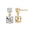Brilliant 3 CT Round Diamond Drop Earrings Made In 18/14/10 KT Gold Studded With Certified Lab Diamonds For The Wedding And Anniversary Gift