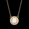 Classic 2 CT Solitaire Round Diamond Pendant Made In 18 / 14 / 10 KT Gold Studded With Certified Lab Diamonds For The Birthday Gift For Her