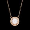 Classic 2 CT Solitaire Round Diamond Pendant Made In 18 / 14 / 10 KT Gold Studded With Certified Lab Diamonds For The Birthday Gift For Her